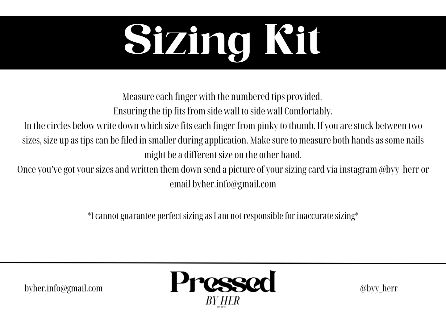 Sizing Kit